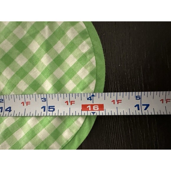 Lilly Pulitzer Green Gingham Strapless Meridian Top Scalloped Women's Size 2 - Picture 13 of 13